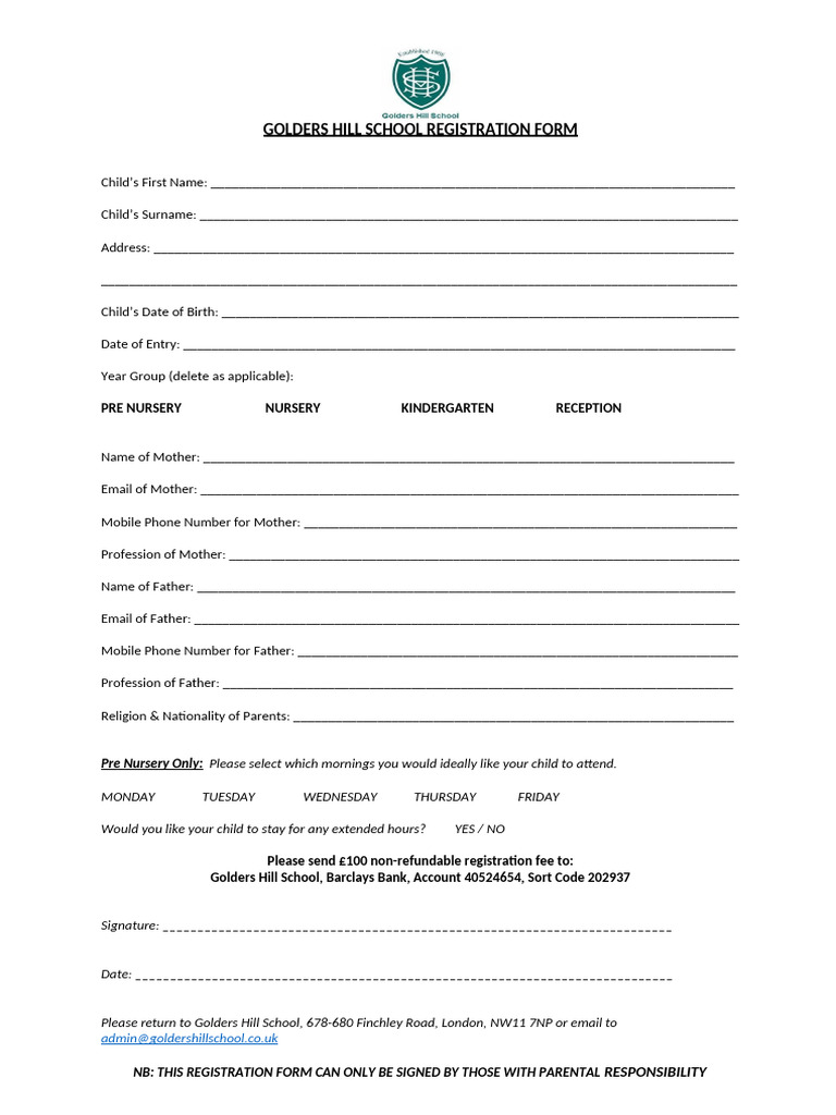 1-Ghs-Registration-Form 2 | PDF