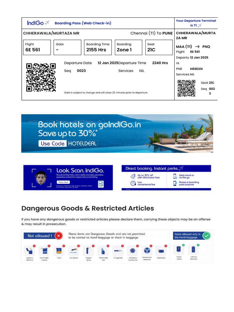 Return Boarding Pass | PDF | Aviation