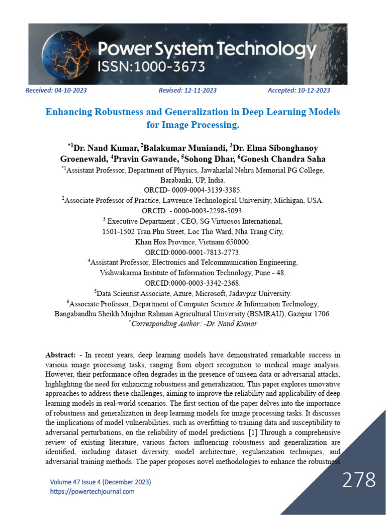 Enhancing Deep Learning Robustness in Imaging | PDF | Deep Learning ...