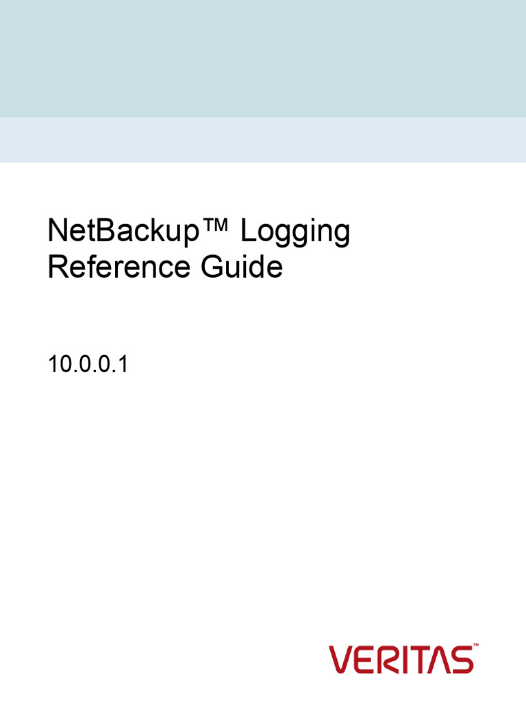 NetBackup Logging Reference Guide | PDF | Backup | Windows Registry