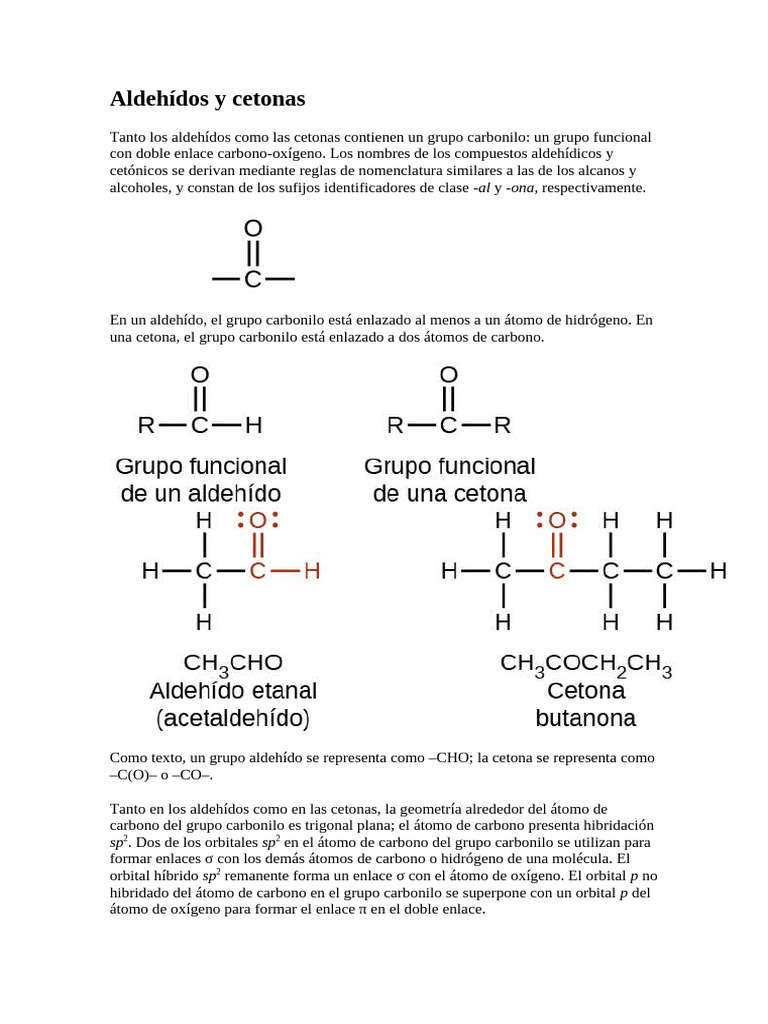 Aldehídos y Cetonas | PDF | Ester | Ácido
