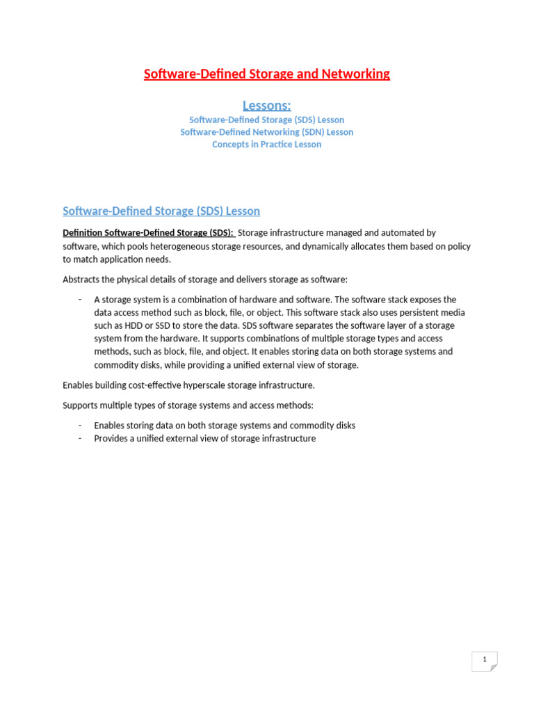 Software-Defined Storage in Cloud Computing | PDF | Cloud Computing ...