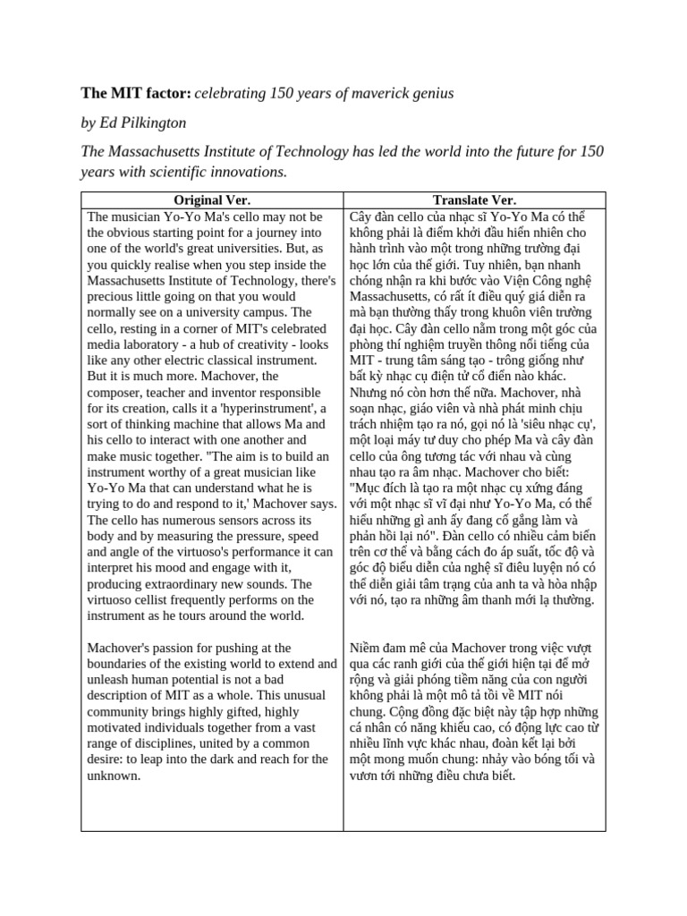 The MIT Reading | PDF