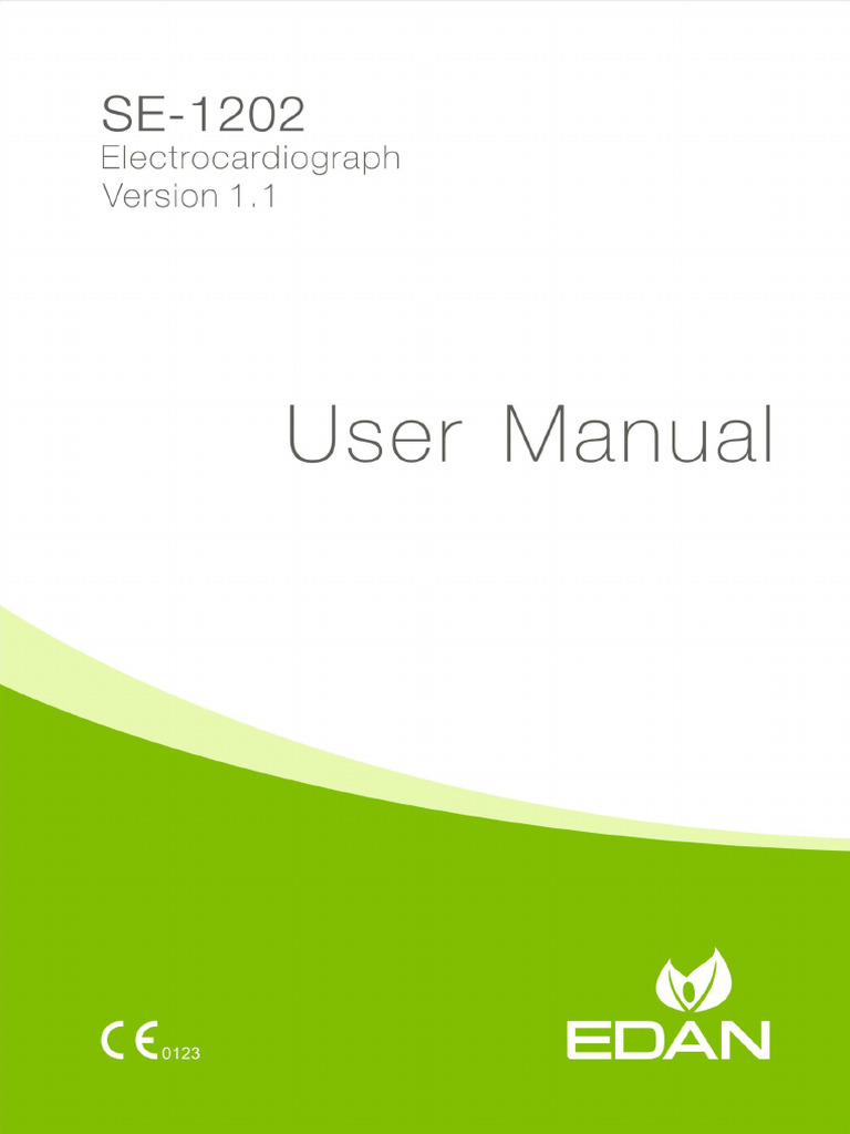 Edan SE-1202 ECG Machine Manual | PDF | Electrocardiography ...
