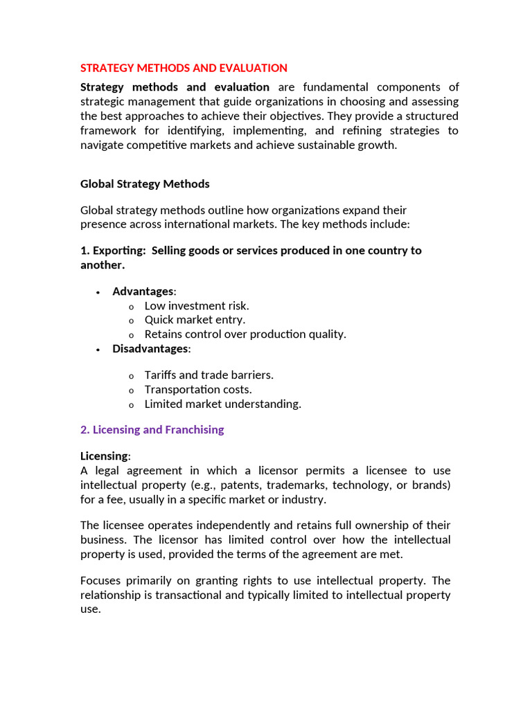 Global Strategy & M&A Guide | PDF | Franchising | Strategic Management