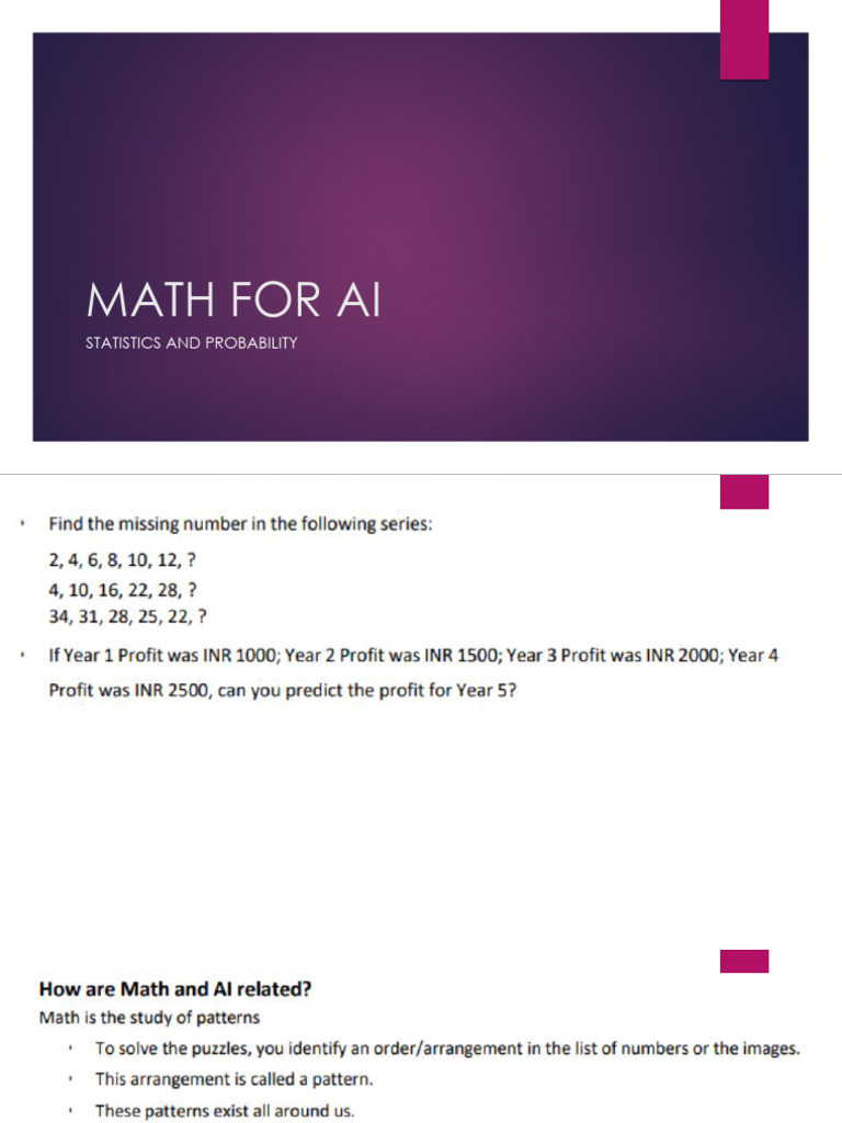 9 - Math For Ai | PDF