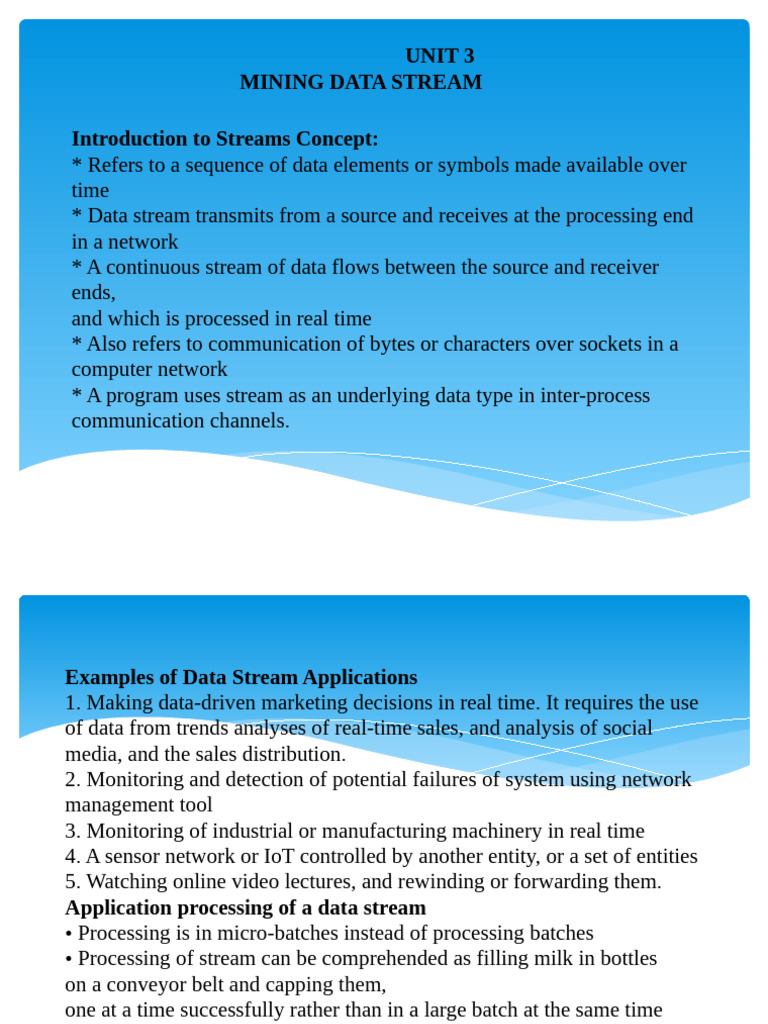 Data Stream Processing and Applications | PDF | Sampling (Statistics ...