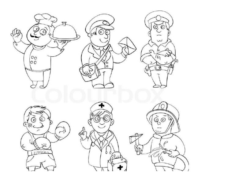 Professions To Colour | PDF