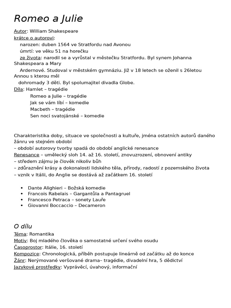 Romeo A Julie | PDF