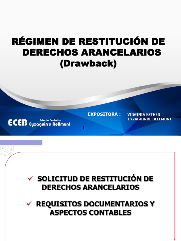 Drawback - Eceb | PDF | aduana | Arancel