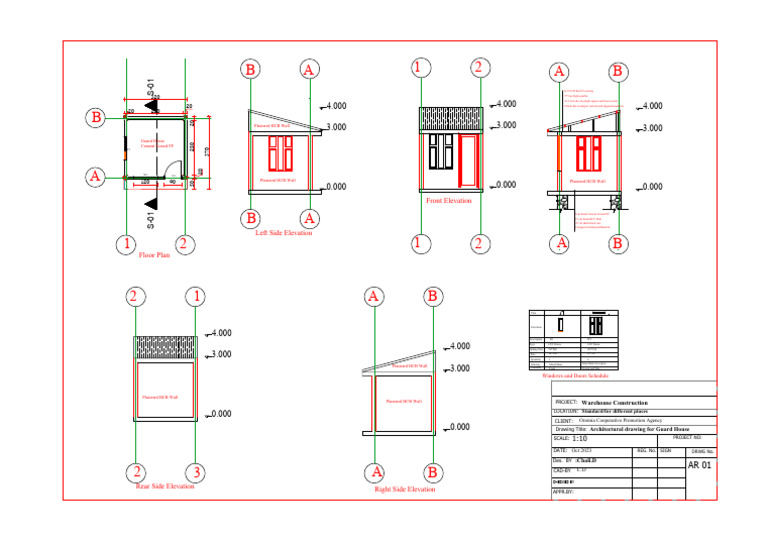 Architectural Drawings for Guard House | PDF | Real Estate | Building