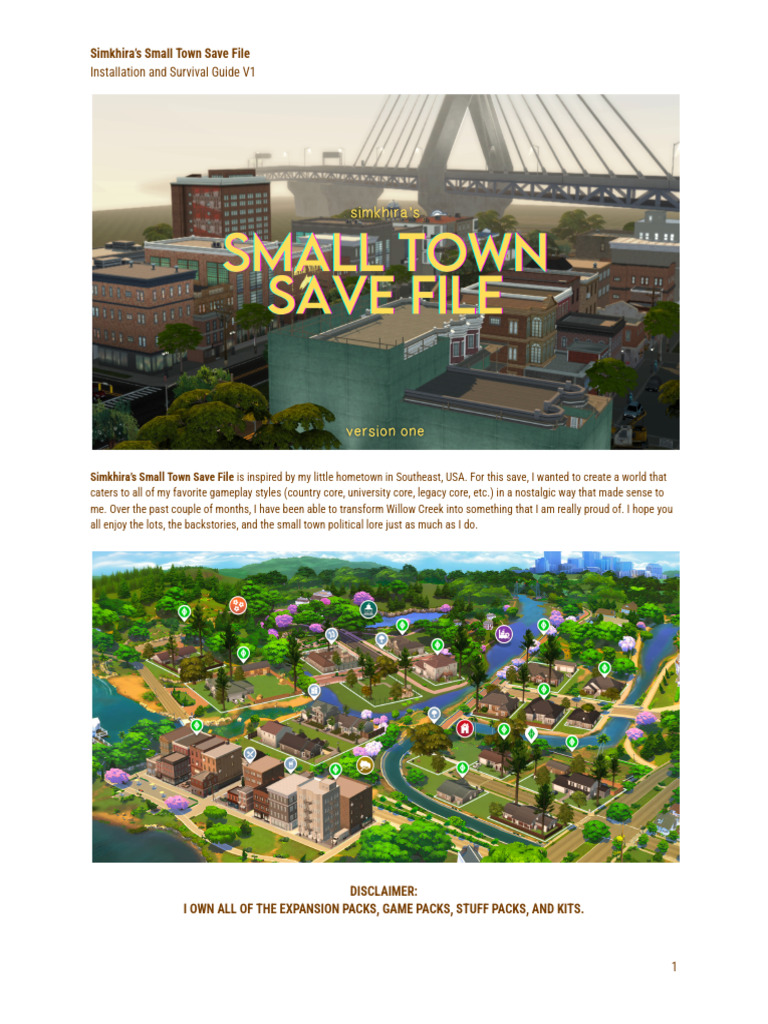 Simkhira's Small Town Save File Guide | PDF | Video Games | Gaming