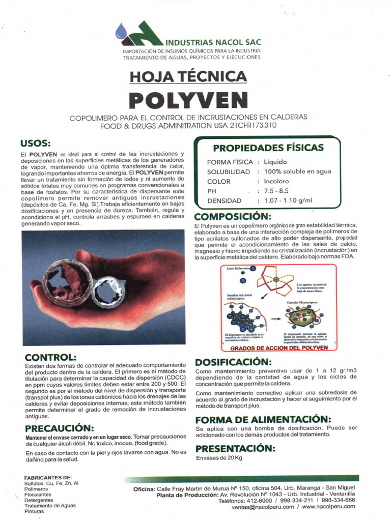 Anticrustante Polyven F.T | PDF