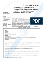 NBR Iso 4287 - 2002 - Especificacoes Geometric As Do Produto (GPS) - Rugosidade Metodo Do Perfil