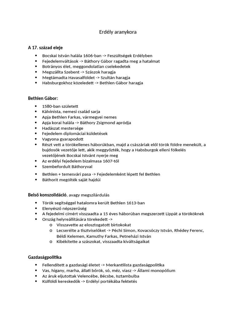 Erdély Aranykora Pdf