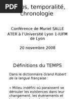 Temps, Temporalité, Chronologie