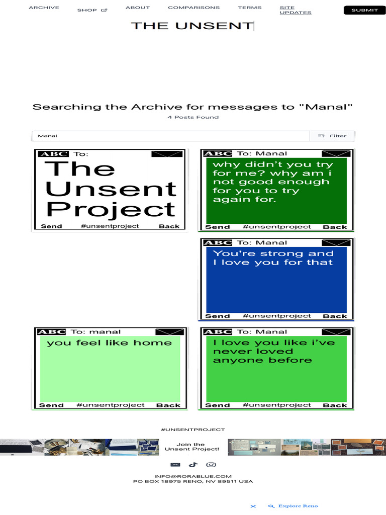Unsent Project Archive - The Unsent Project | PDF