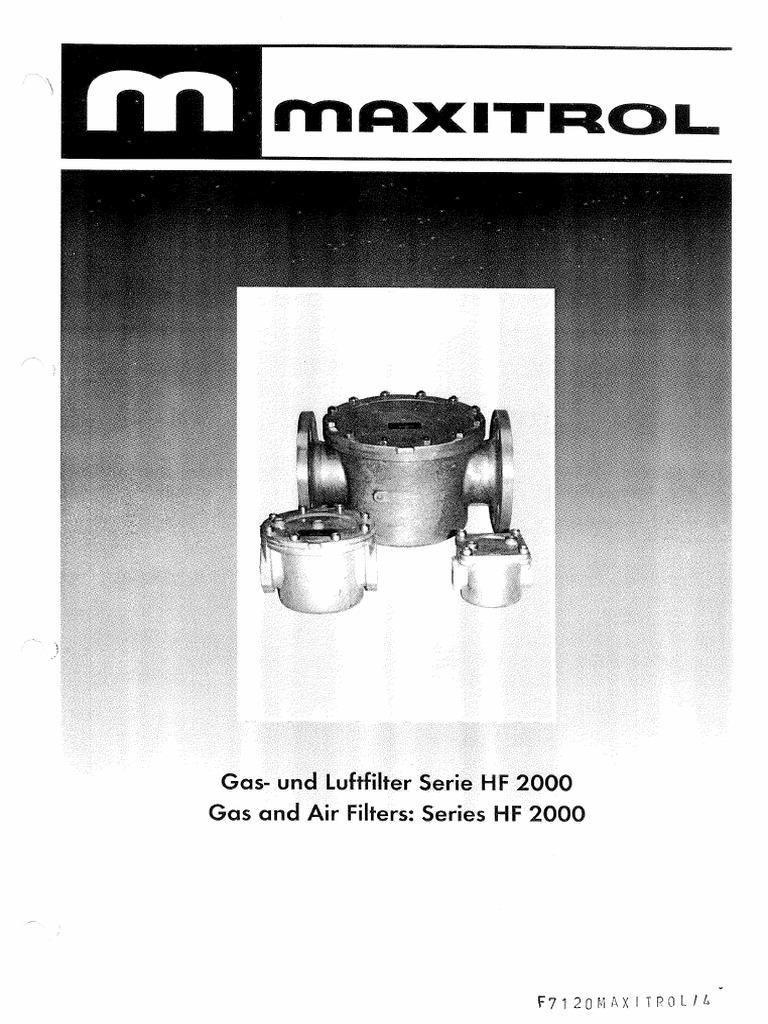 D E Maxitrol Filters HF2000 | PDF