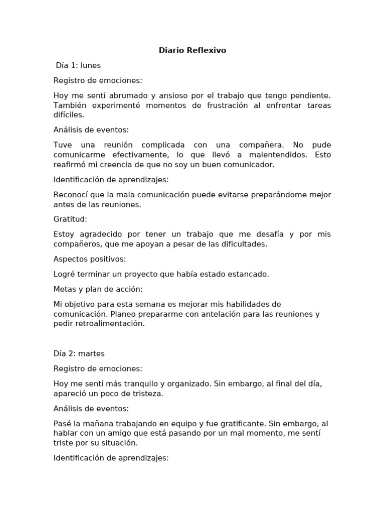 Reflexiones Semanales de Crecimiento Personal | PDF | Las emociones ...