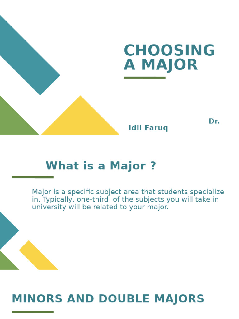 How to Choose Your College Major | PDF