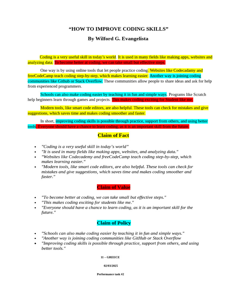 HOW TO IMPROVE CODING SKILLS | PDF | Computer Programming | Information ...