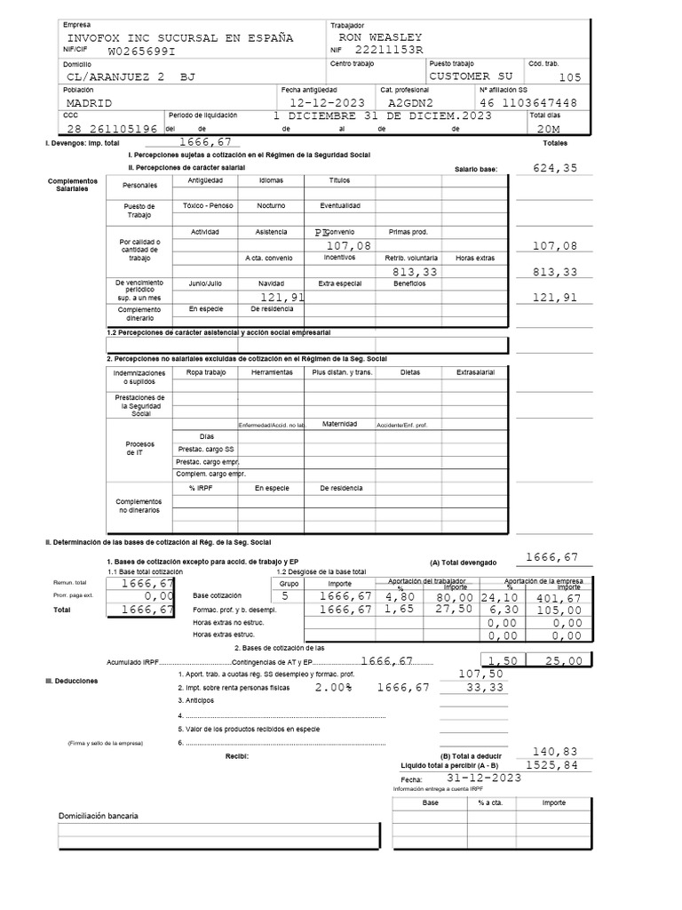 Nomina ES 3 | PDF | Gastos | Economias