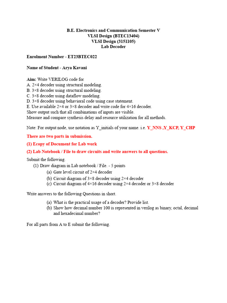VLSI Decoder Design Guide | PDF | Digital Electronics | Computing