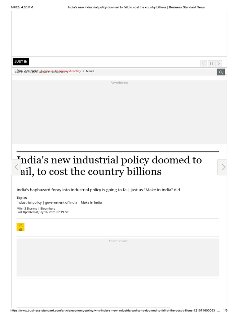 india-s-new-industrial-policy-doomed-to-fail-to-cost-the-country