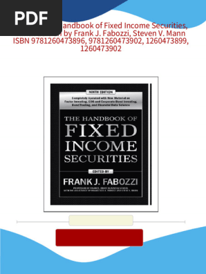 PDF (Ebook) The Handbook of Fixed Income Securities, Ninth