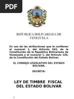 Ley de Timbre Fiscal Del Estado Bolivar-new