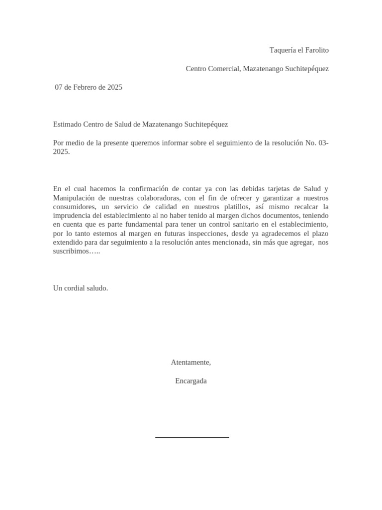 CARTA LOCAL | PDF
