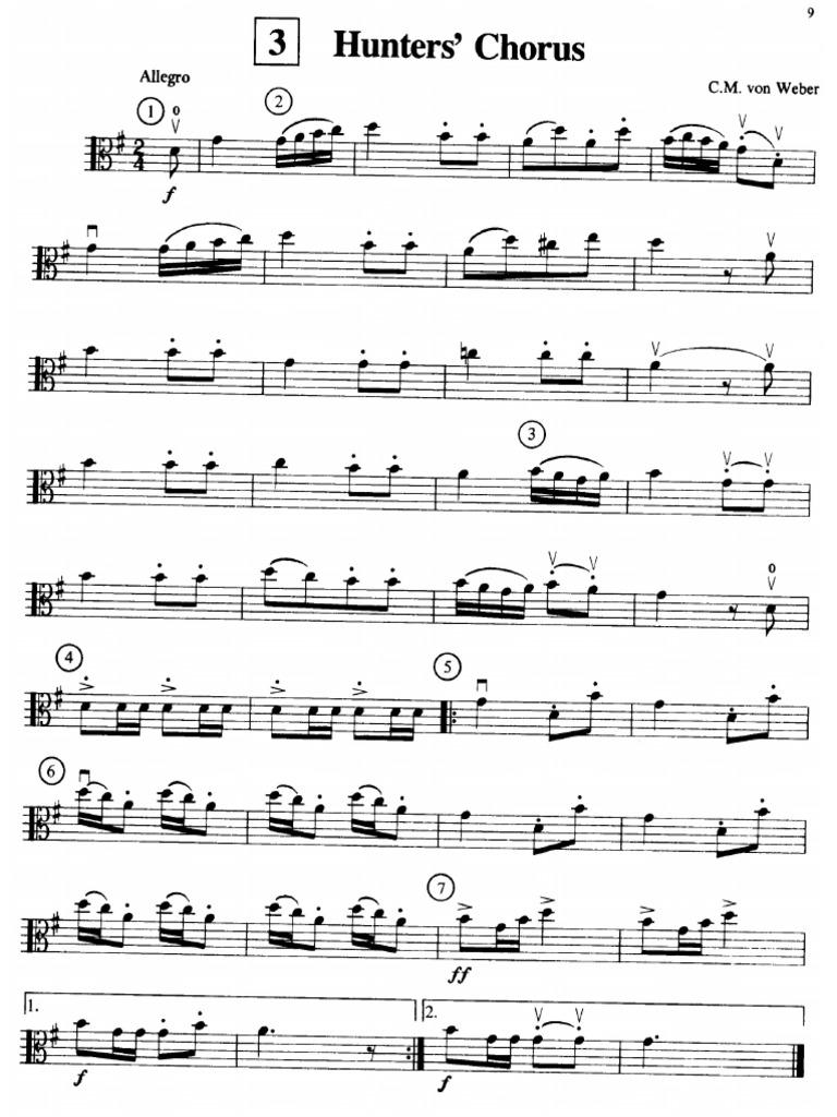 Hunters Chorus Viola | PDF