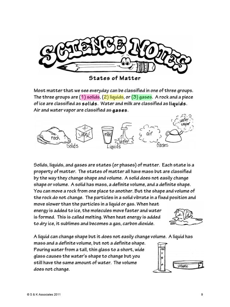 Braden Perry - States of Matter Notes | PDF | Gases | Liquids