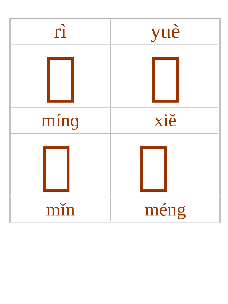 汉字宫字卡 第一部 | PDF