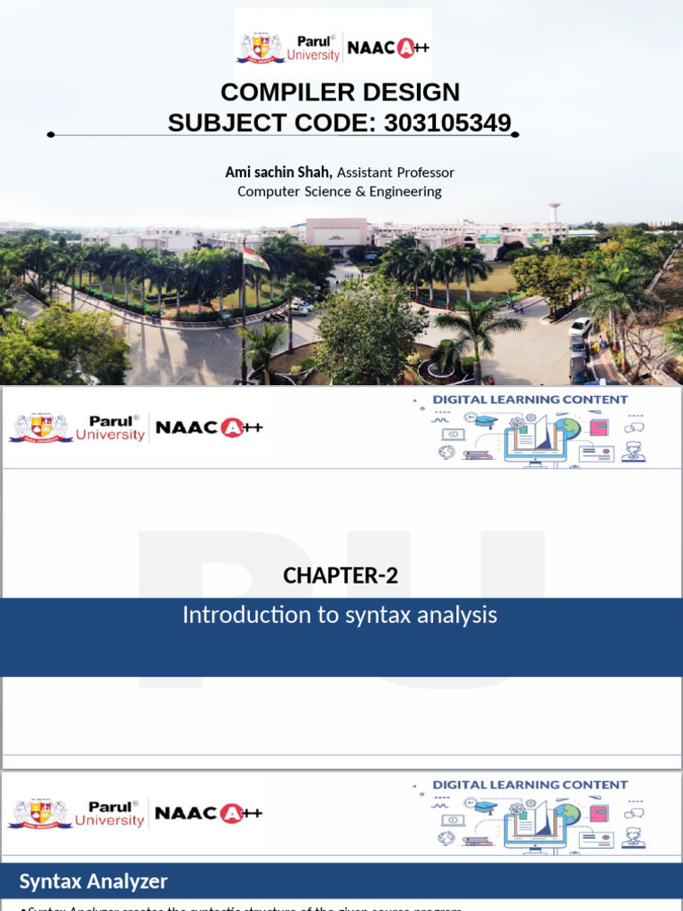 Syntax Analysis in Compiler Design | PDF | Parsing | Grammar