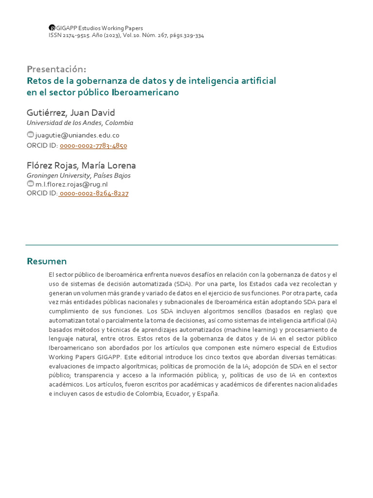 Gobernanza de Datos en El Sector Público | PDF | Inteligencia ...