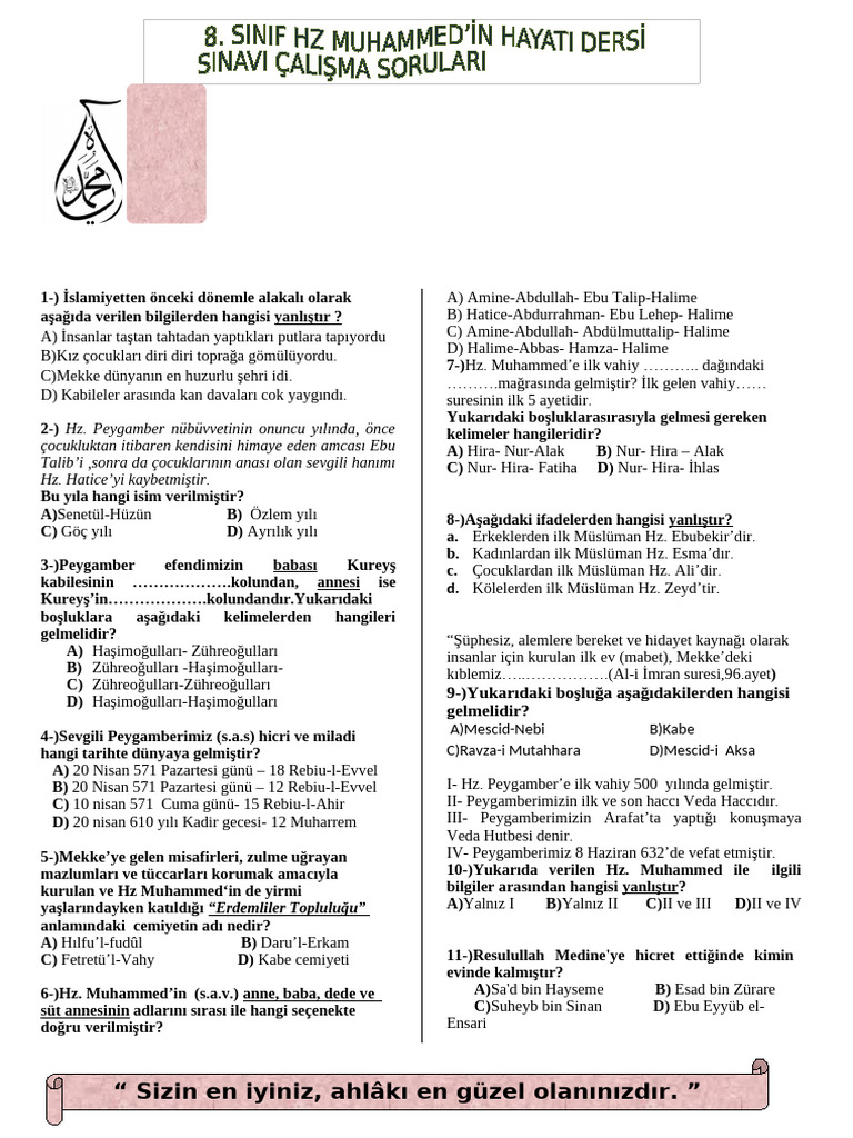 8-S%C4%B0YER-%C3%87al%C4%B1%C5%9Fma Sorular%C4%B1 | PDF