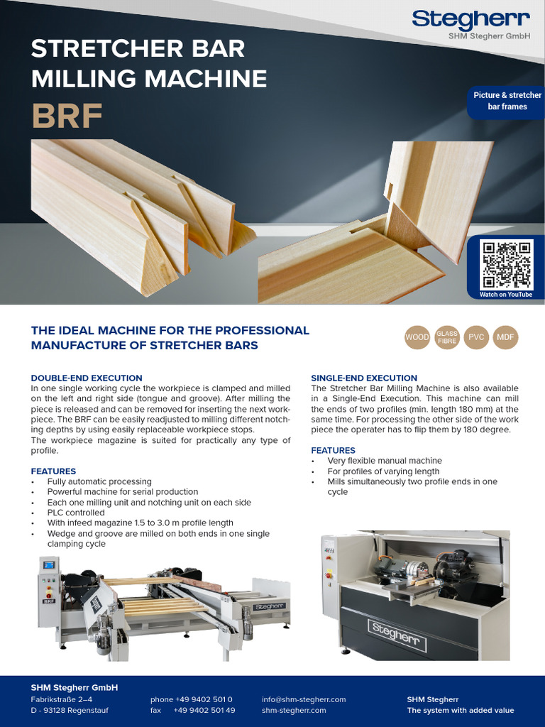 Stretcher Bar Milling Machine Overview | PDF | Tools | Mechanical ...