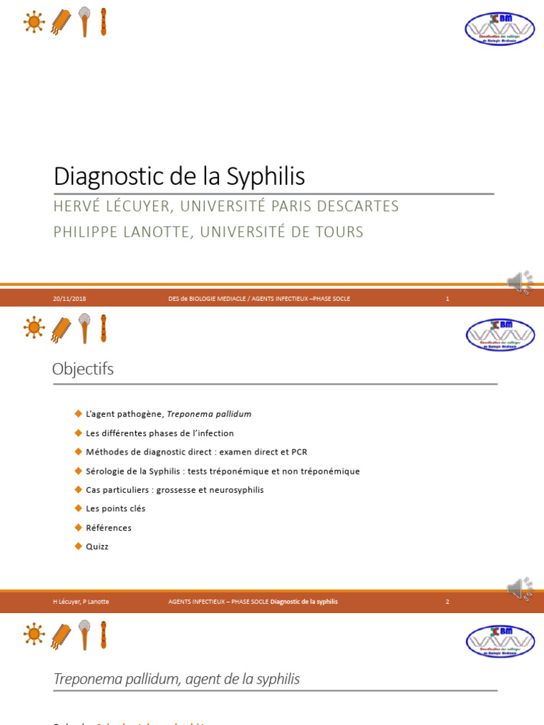 Diagnostic et Phases de la Syphilis | PDF | Médecine | Sciences de la santé