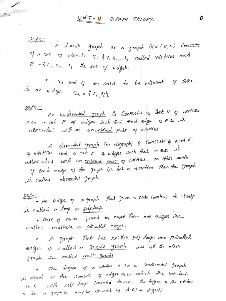 GRAPH THEORY Notes | PDF