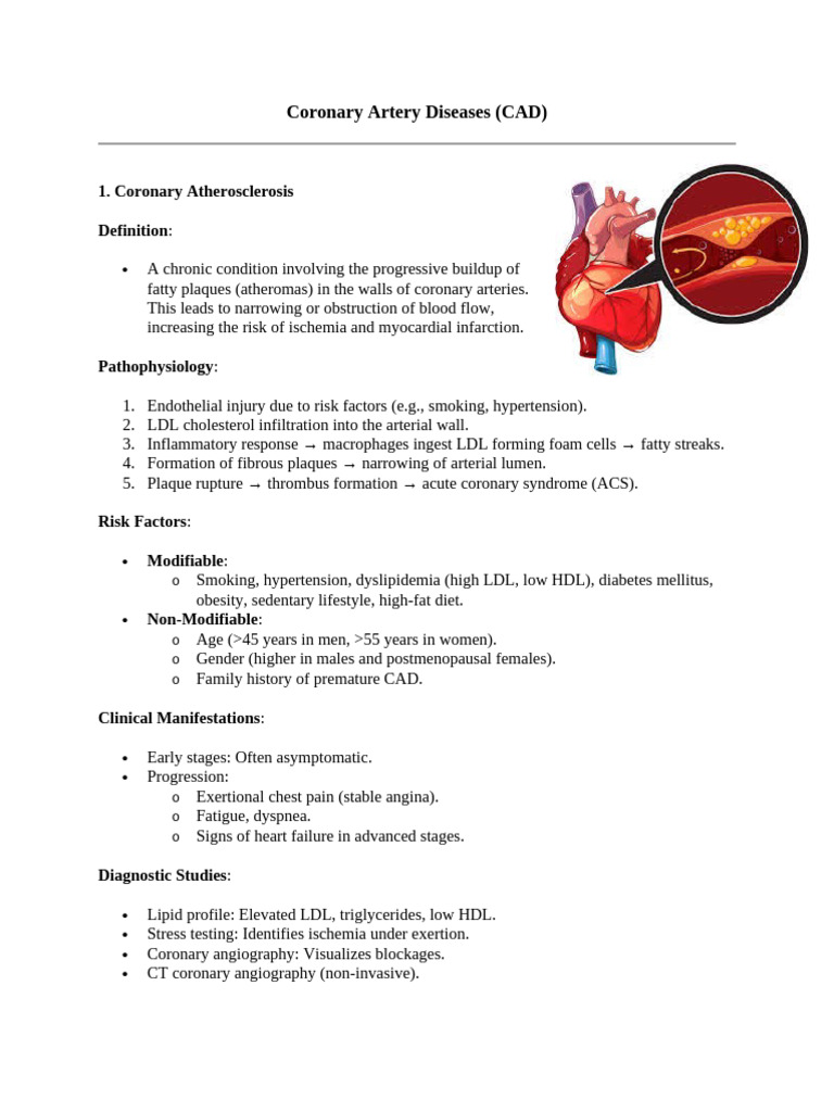 Understanding Coronary Artery Diseases | PDF | Myocardial Infarction ...