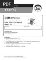 Year 9 Spring Maths Assessment B | PDF | Rectangle | Elementary Mathematics