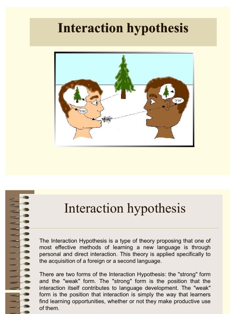 Hypothesis for interaction effect picture