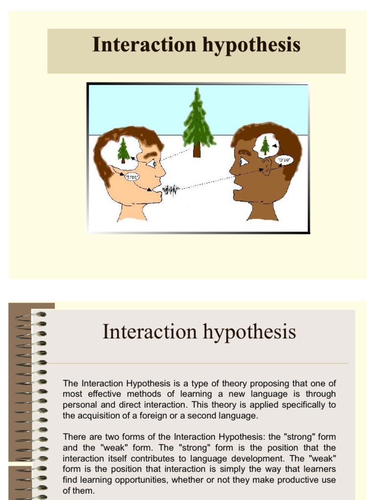 hypothesis about the interaction