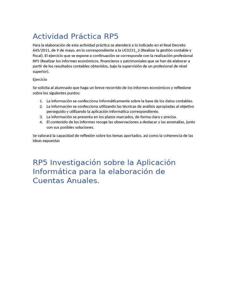 Actividad Práctica RP5 | PDF