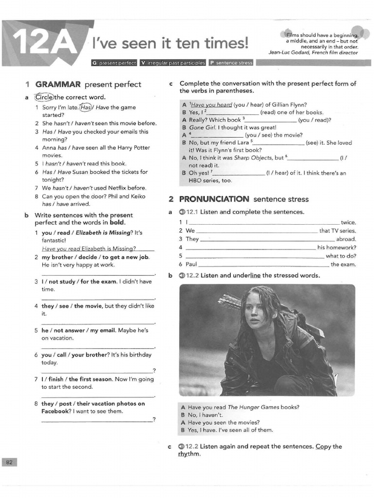 Present Perfect Grammar and Exercises | PDF | Language Mechanics | Grammar