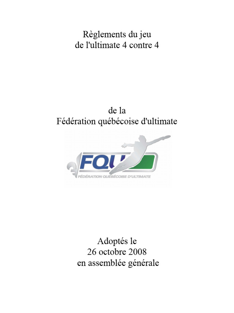 Règlements de l'ultimate 4x4 FQU | PDF