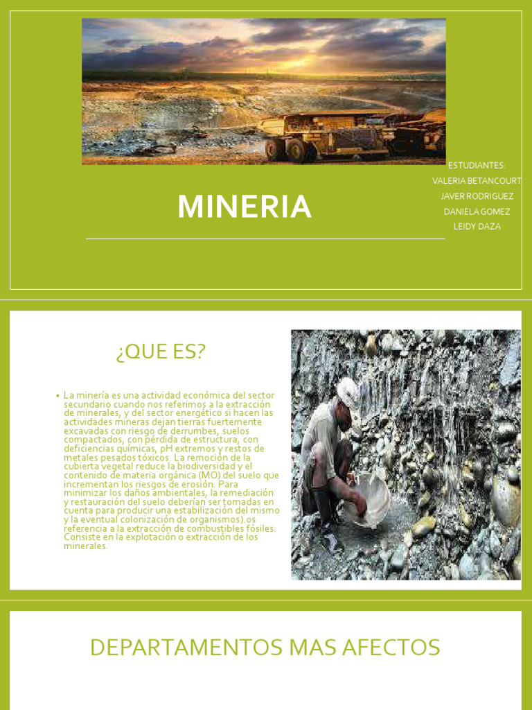 Impacto Ambiental de la Minería en Colombia | PDF | Minería | Contaminación