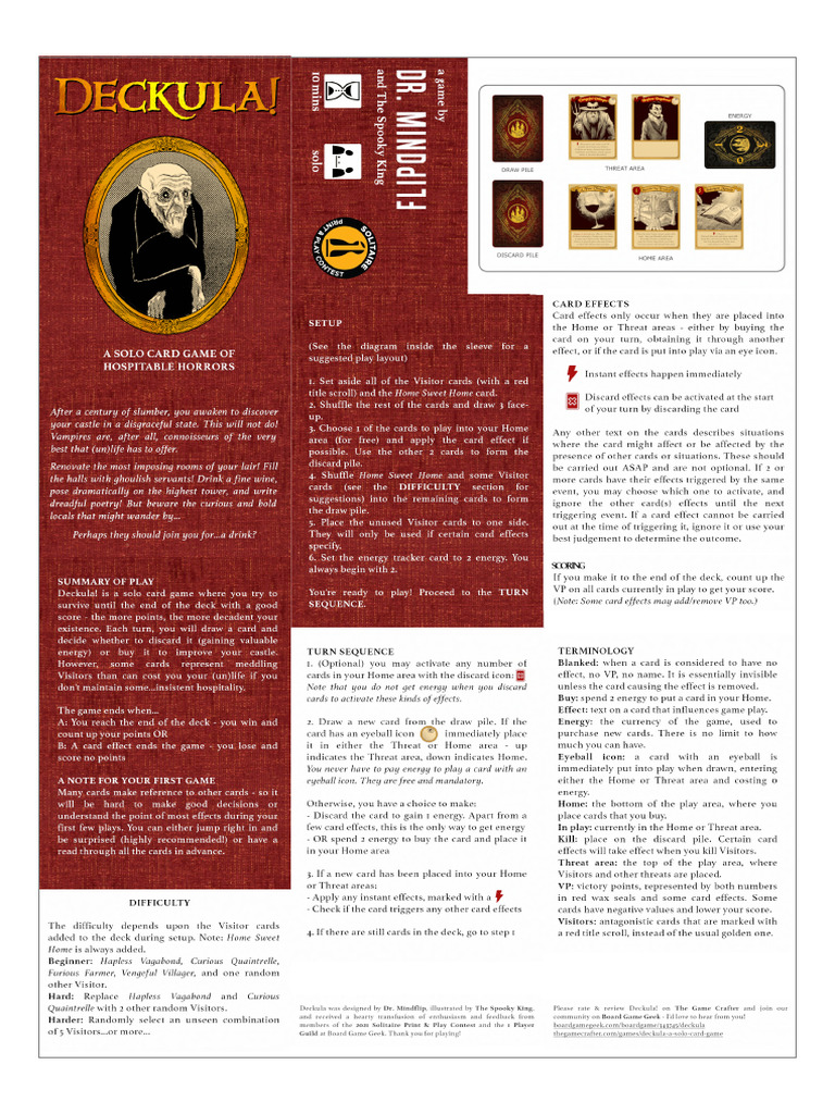 Deckula Rules a4 Drmindflip Cll v2022 Compressed | PDF
