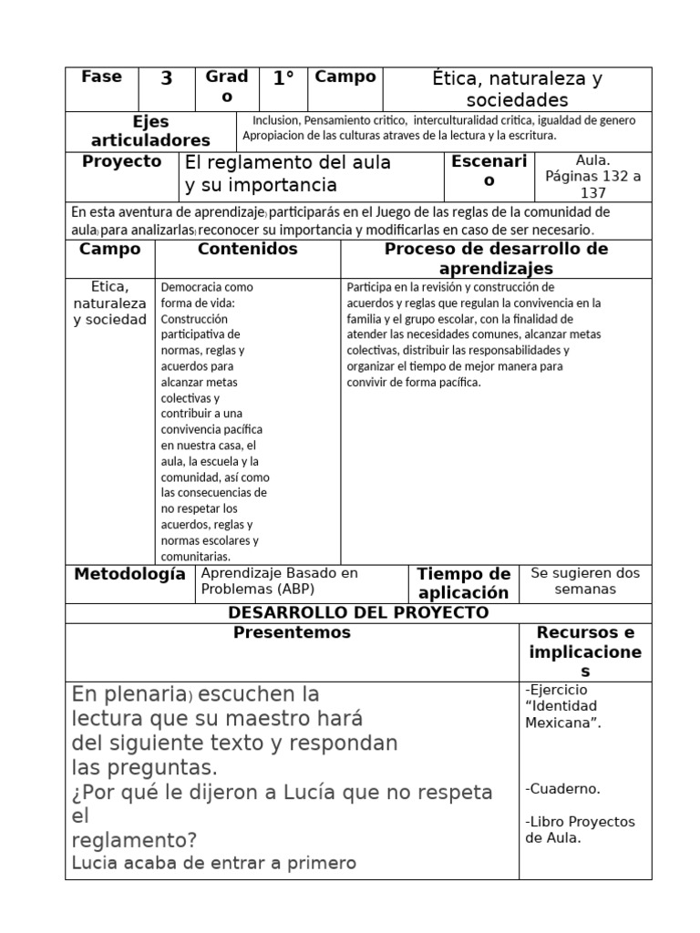 Importancia del Reglamento en el Aula | PDF | Salón de clases | Aprendizaje